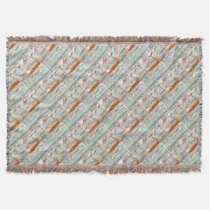 Six Flamingos A Wading Watercolor Throw Blanket