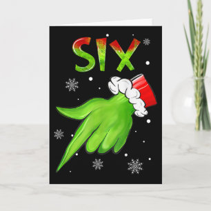 Six Funny Six Seven 6 7 Meme Santa Christmas Xmas Card