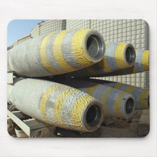 Six GBU-12 bombs sit in a rack Mouse Mat (Front)