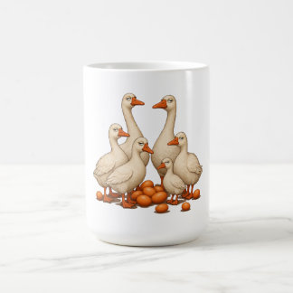 Six Geese A-Laying Cut-Out Stencil-Style 2 Coffee Mug