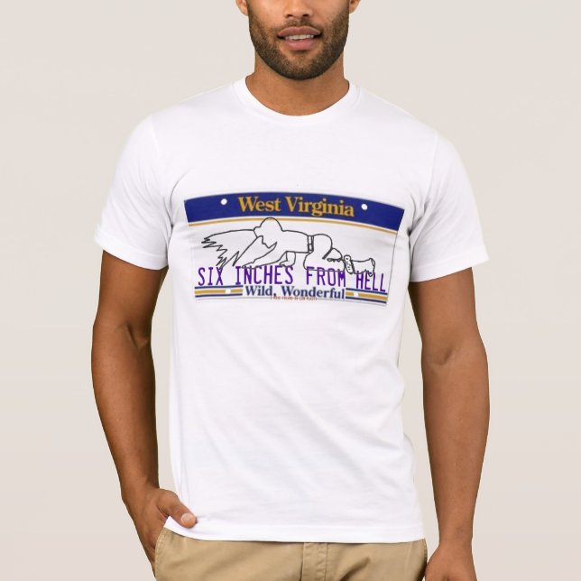 SIX INCHES FROM HELL LICENSE PLATE SHIRT (Front)