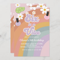 Six is a vibe Spa Rainbow 6th Birthday