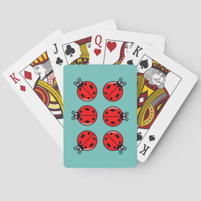 Six Little Ladybugs - Classic Playing Cards (Back)