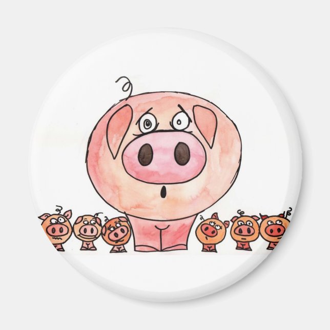 Six little pigs magnet (Front)