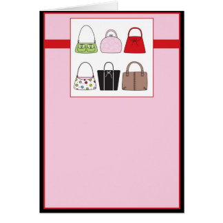 Six Little Purses Greeting/Note Card