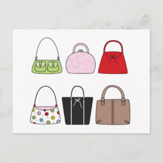 Six Little Purses Postcards