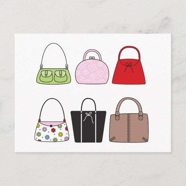 Six Little Purses Postcards (Front)