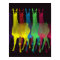 six llamas in six colours