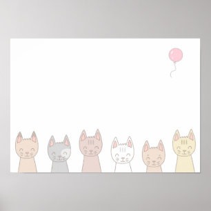 Six loveable cats. poster