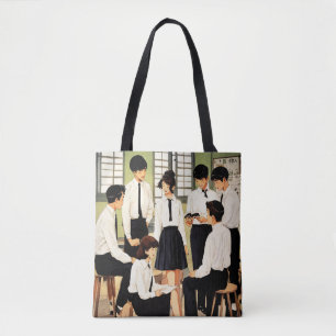 Six male and six female high school seniors tote bag