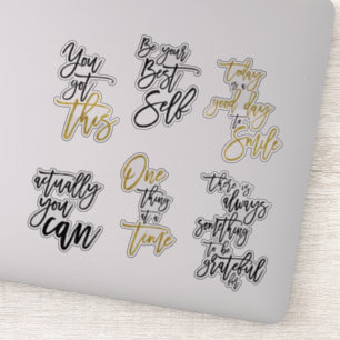 Six Motivational Uplifting Quotes Elegant Script