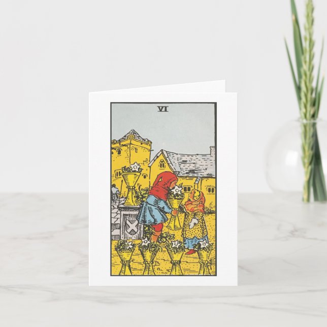 Six of cups blank card - Rider Waite Smith tarot (Front)