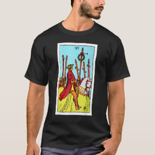 Six Of Wands Vintage Tarot Card Rider Waite Deck T-Shirt