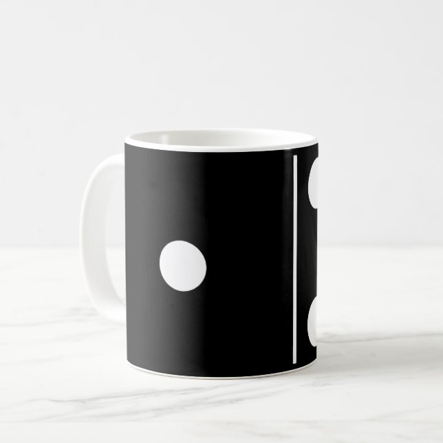 Six One Black Domino Mug (Front Left)
