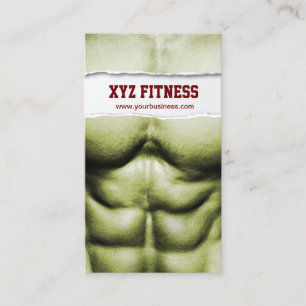 Six Pack Abs Fitness Ripped Business Card