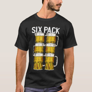 Six Pack Funny Check My 6 Beer Abs Hilarious Fitne T-Shirt