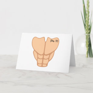 Six Pack I'm 70th Birthday Funny Men Card
