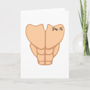 Six Pack I'm 75th Birthday Funny Men Card