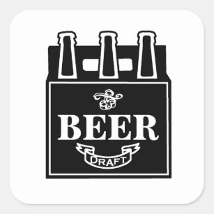 Six Pack of Beer Square Sticker