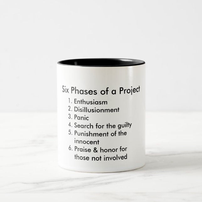 Six Phases of a Project Two-Tone Coffee Mug (Center)