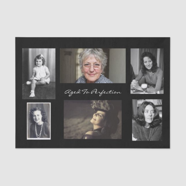 Six Photo Personalised  Tissue Paper (Front)