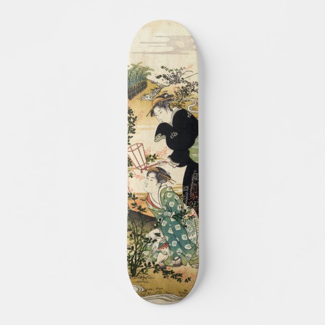 Six Precious Rivers Kubo Xiongman woodblock ladies Skateboard (Front)