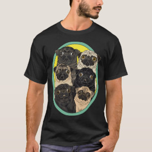 Six Pugs by FivePugs T-Shirt