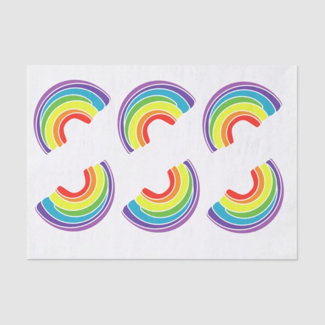 Six Rainbows Tissue Paper (Front)