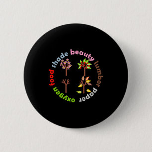 Six Reasons To Plant A Tree T Shirt 6 Cm Round Badge