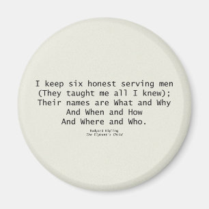 Six Serving men Magnets