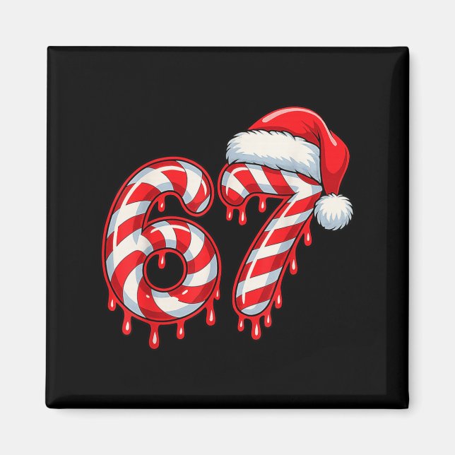 Six Seven 67 6 7 Kids 67 Boys Youth 6-7 Meme Candy Magnet (Front)