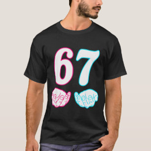 Six Seven 67 6 7 Kids 67 N Boys 6-7 Meme Hands Fun T-Shirt