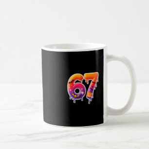 Six Seven 67 6 7 Meme Design Funny Ice Cream Drip  Coffee Mug