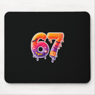 Six Seven 67 6 7 Meme Design Funny Ice Cream Drip Mouse Mat
