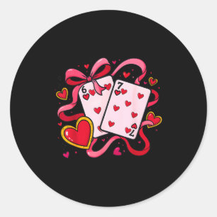 Six Seven 67 Boys Girls Valentines Day Cool Playin Classic Round Sticker