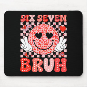Six Seven 67 Bruh 6 7 Cute Hearts Happy Valentines Mouse Mat