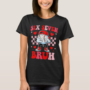 Six Seven 67 Bruh 6 7 Meme Baseball Ice Cream Drip T-Shirt