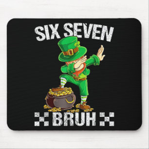 Six Seven 67 Bruh Dabbing Leprechaun St Patricks D Mouse Mat