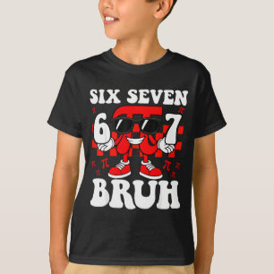 Six seven 67 bruh meme day math kids boys girls T-Shirt