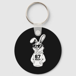 Six Seven 67 Bunny Rabbit For Kids Girls Boys East Key Ring