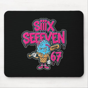 Six Seven 67 Bysebyll Player Ice Cream Drip Meme L Mouse Mat