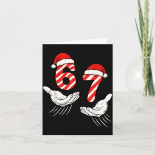 Six Seven 67 Christmas 6 7 Kids 67 Youth Boys 6-7  Card