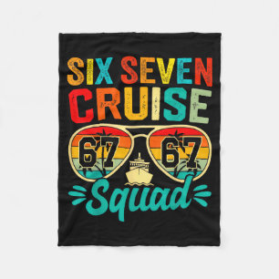 Six Seven 67 Cruise Squad 2025 Funny Kids Cruise M Fleece Blanket