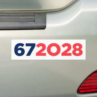 Six Seven 67 for President 2028 Funny Bumper Sticker