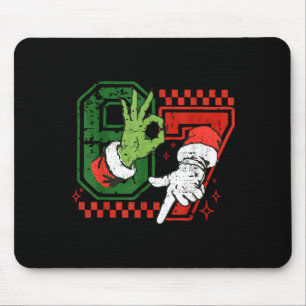Six Seven 67 Funny Christmas Meme Humor Trendy Cou Mouse Mat
