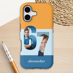 Six Seven 67 Funny Colour Block Photo Personalised