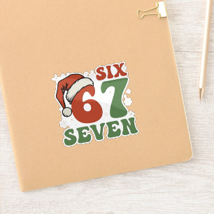 Six Seven 67 Funny Santa Hat Christmas Xmas Meme