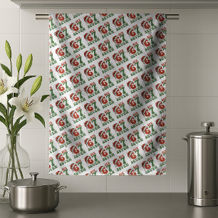 Six Seven 67 Funny Santa Hat Christmas Xmas Meme Tea Towel