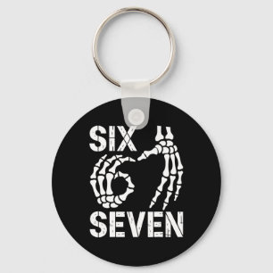 Six Seven 67 Halloween Skeleton Hands Sign 6 7 Hal Key Ring