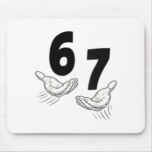 Six Seven 67 Hands 6 7 Kids 67 Teen Boys 6-7 Meme  Mouse Mat